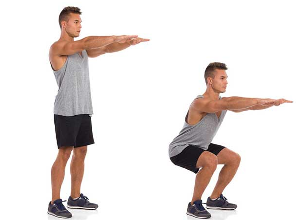 نمونه تمرین اسکوات